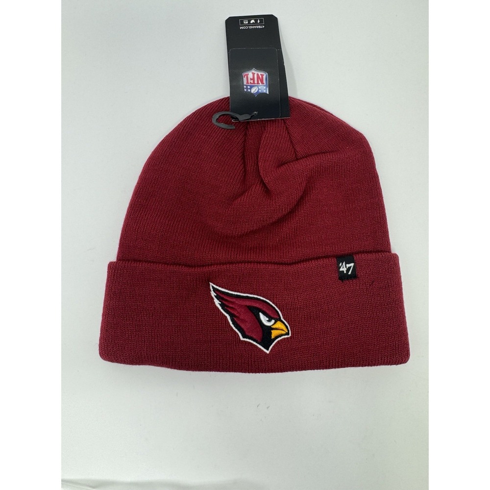 Authentic '47 Arizona Cardinals Basic Knit Cardinal Red Raised Cuffed Beanie Hat
